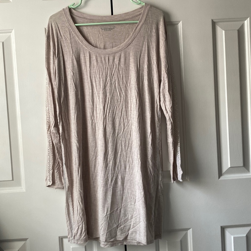 ❗25% off 2❗ Victoria’s Secret oatmeal modal lace nightgown